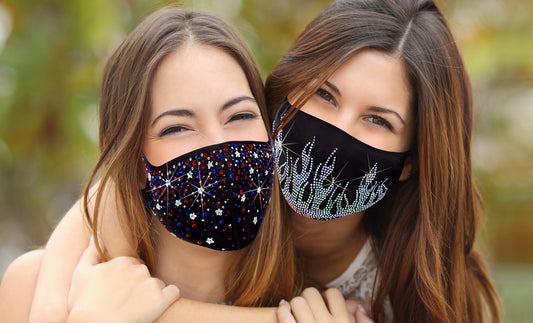 Sparkly Rhinestone Face Mask, Bling Face Mask-Sequin Mask for Women