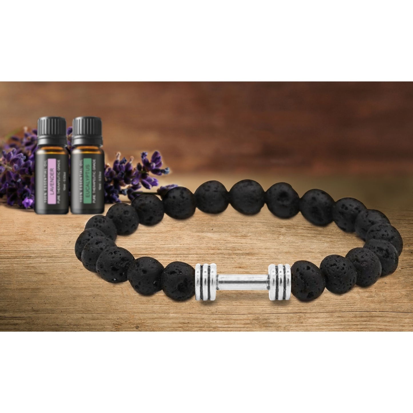 Lava Stone Super-Energy Diffuser Bracelet with Optional Essential Oils