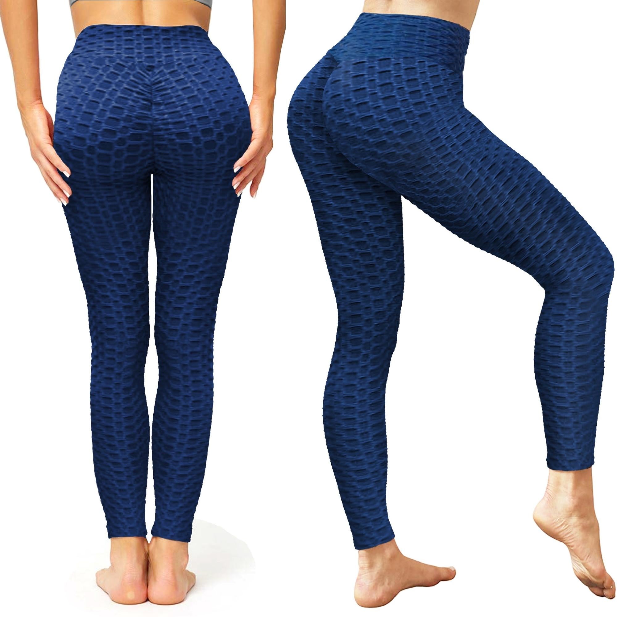 Women's Ruched High-Waist Leggings for Tummy Control & Yoga