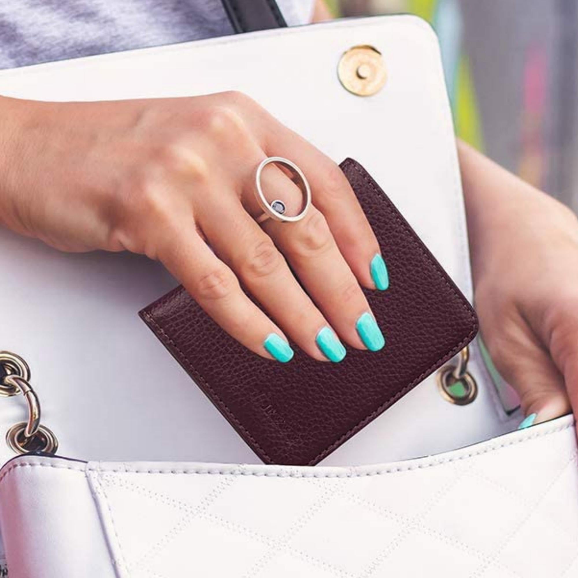 Women's Luxury Compact Faux Leather Bifold rfid Blocking Wallet