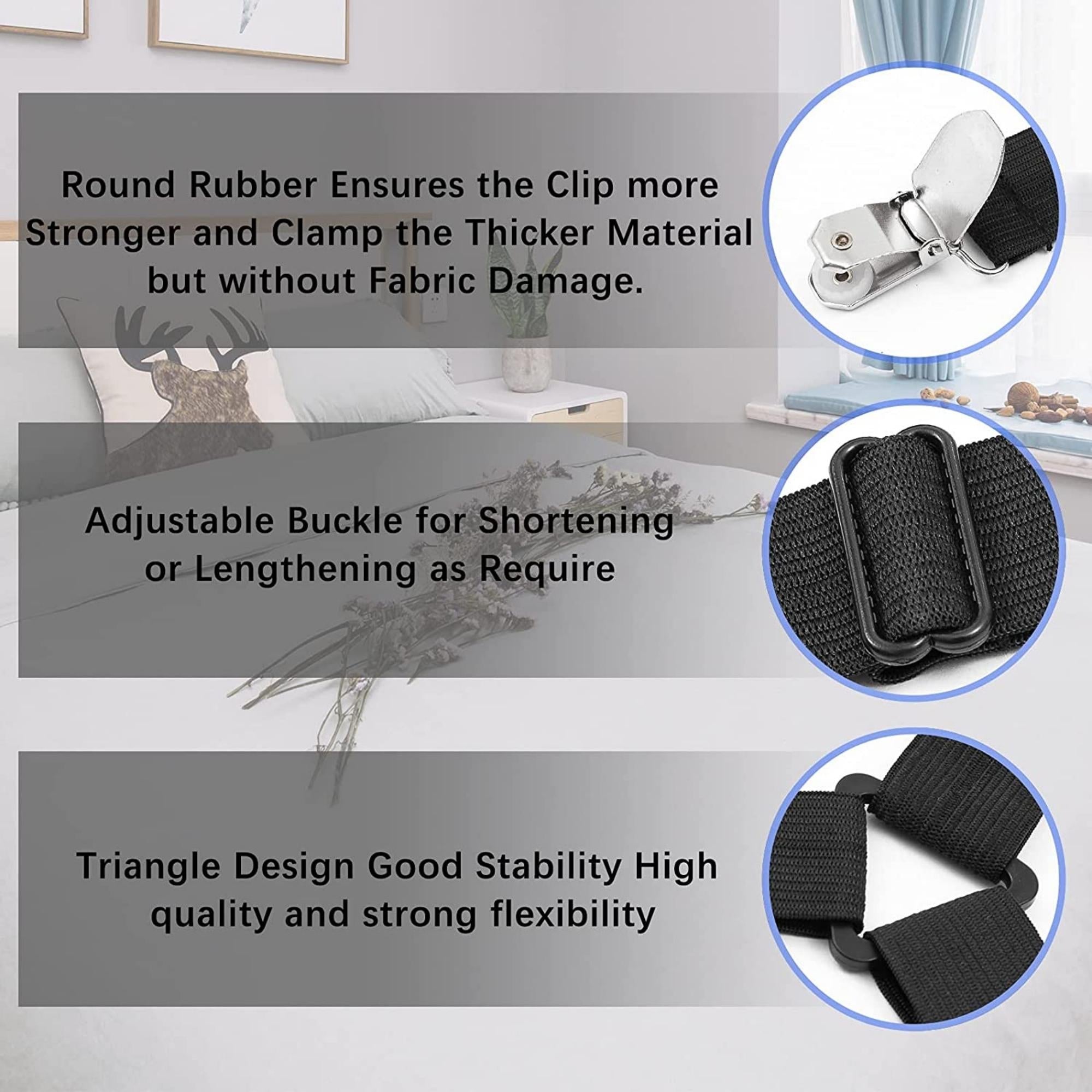 4-Piece Set Bed Sheet Clip Fasteners