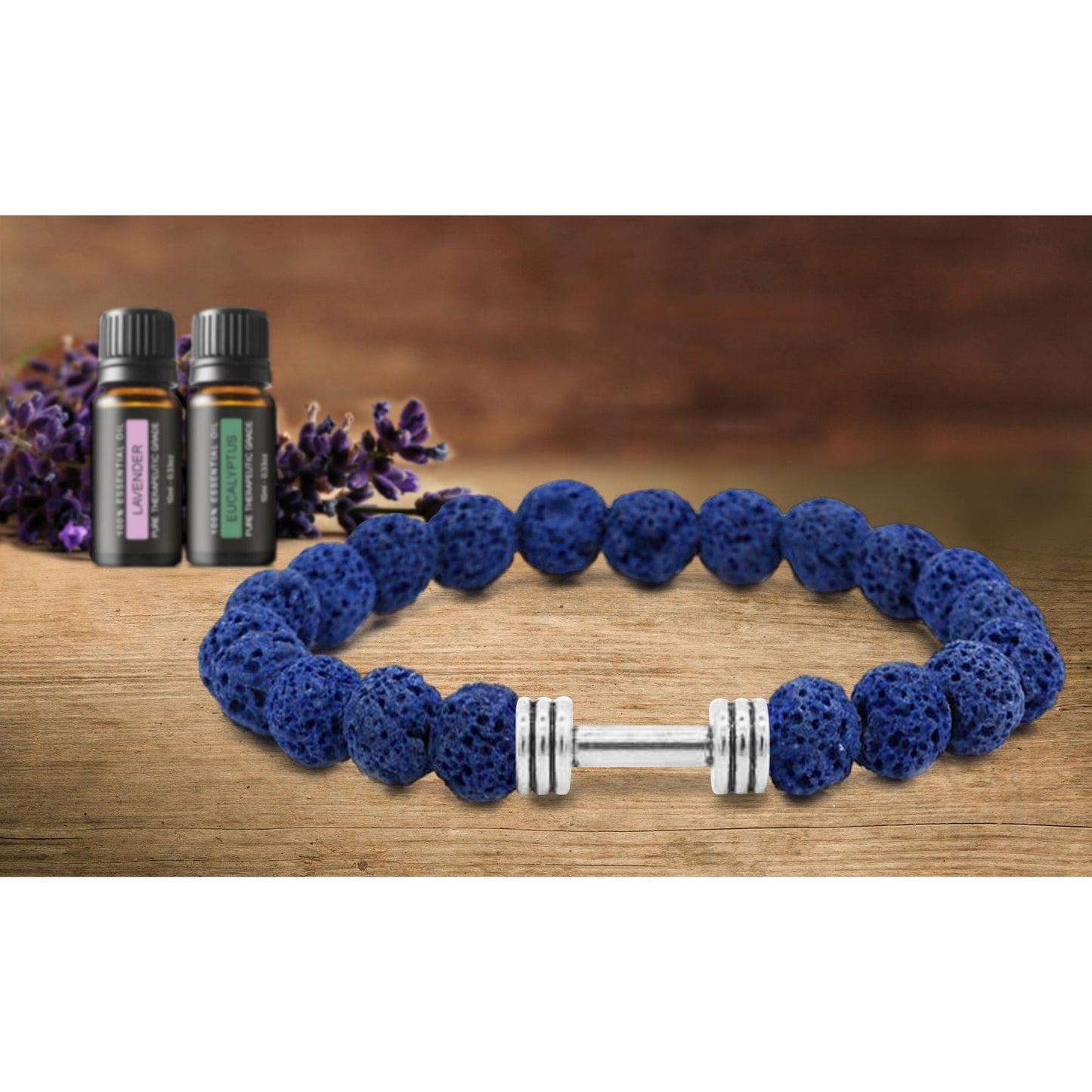 Lava Stone Super-Energy Diffuser Bracelet with Optional Essential Oils