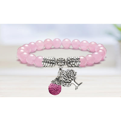 Tree of Life Bohemian Lava Diffuser Bracelet with Optional Essential Oils