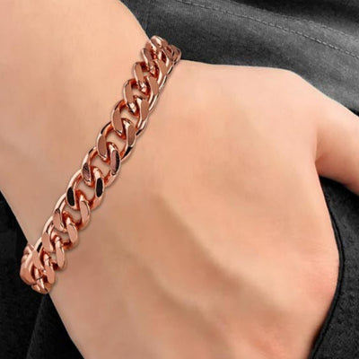 Pure Copper Bracelets with Adjustable Rope Inlay