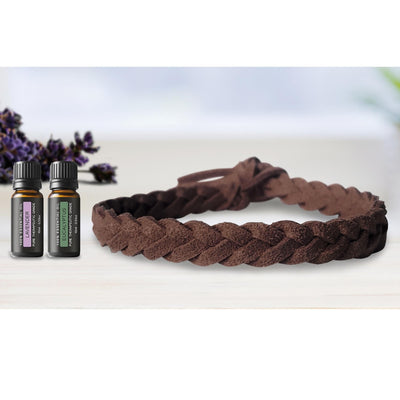 Super-Soft Braided Essential Oil Diffuser Bracelet Faux Suede