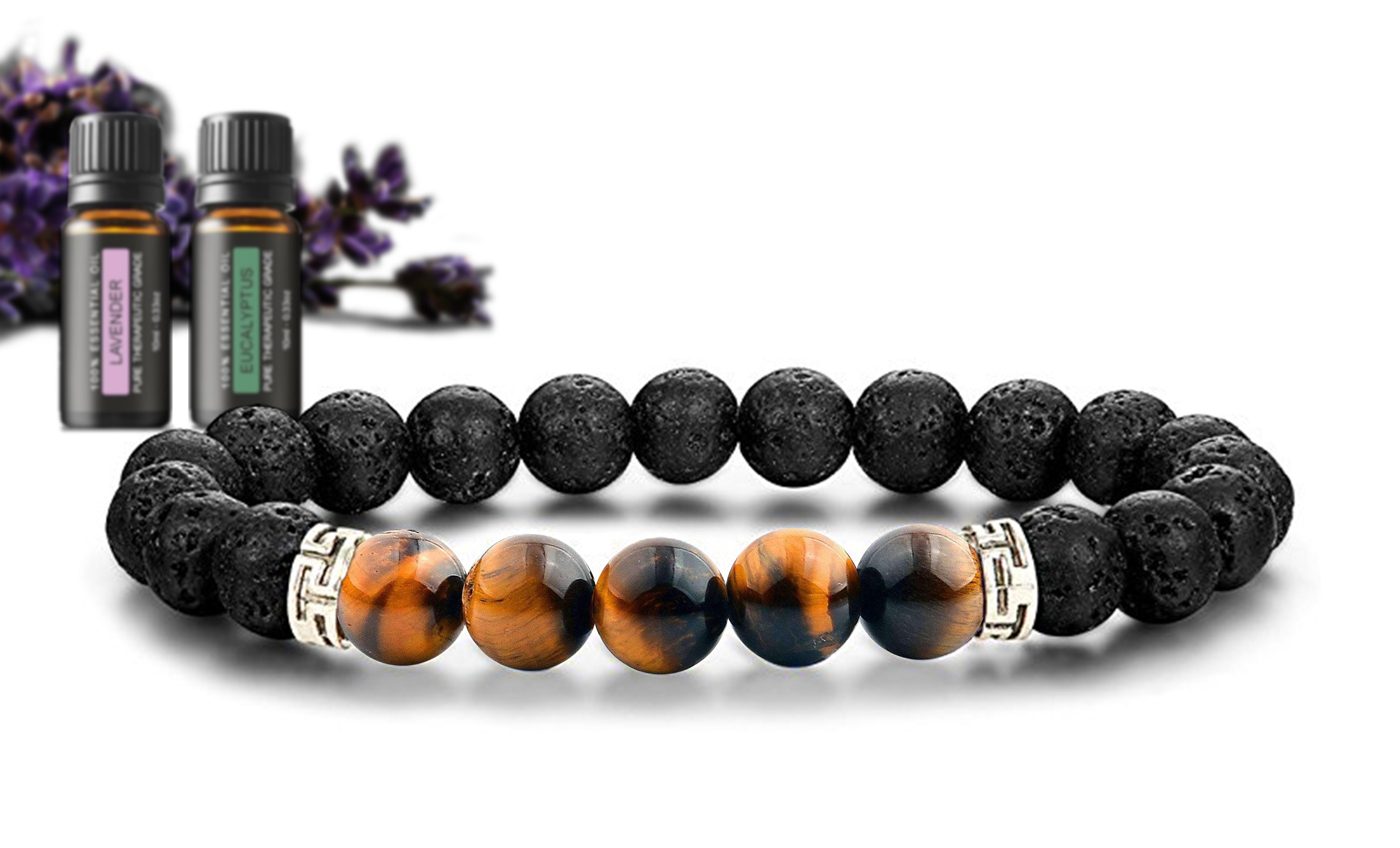 Lava Stone Chakra Diffuser Bracelet with Optional Essential Oils