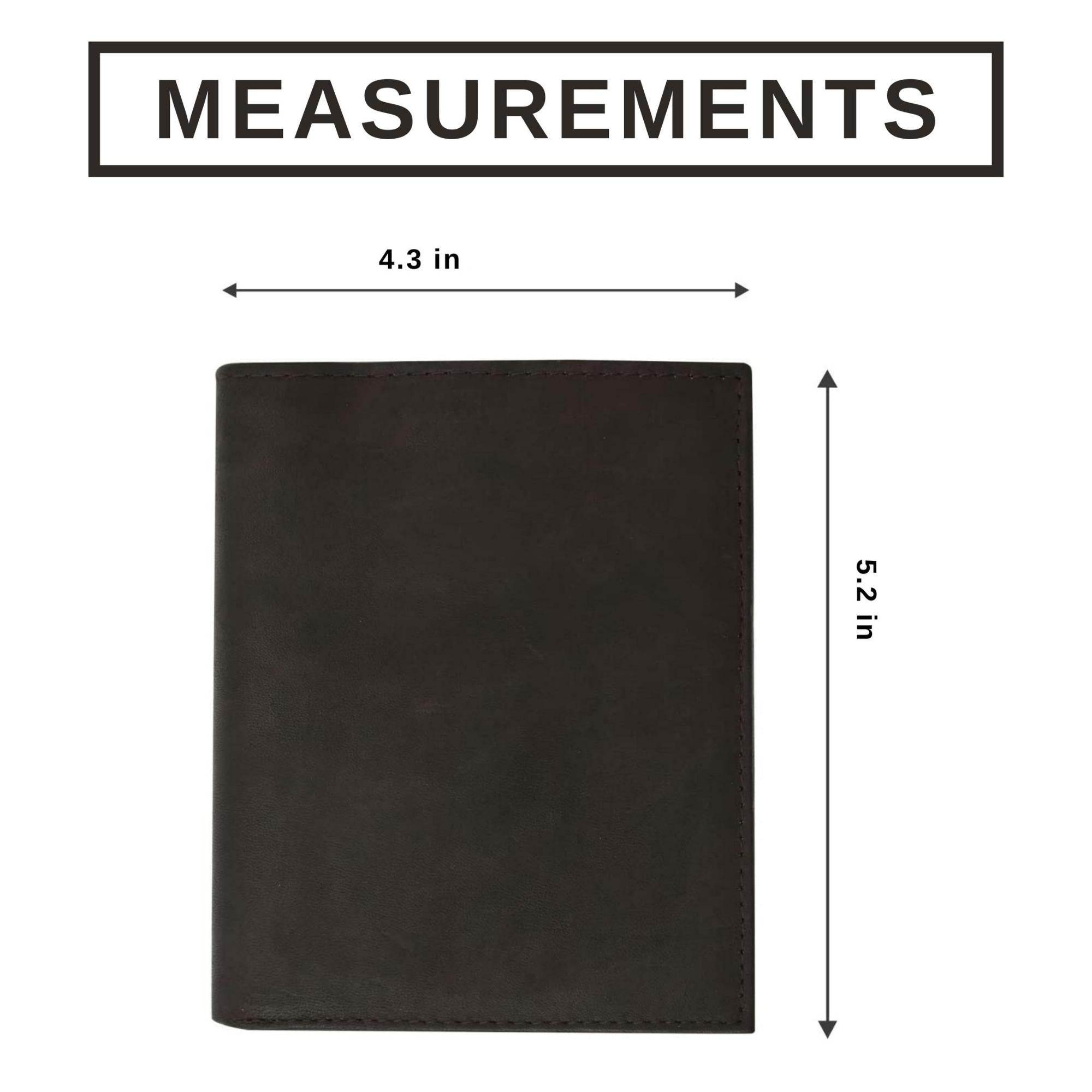 RFID Blocking Bifold Premium Leather Wallet & Vaccination Card Holder