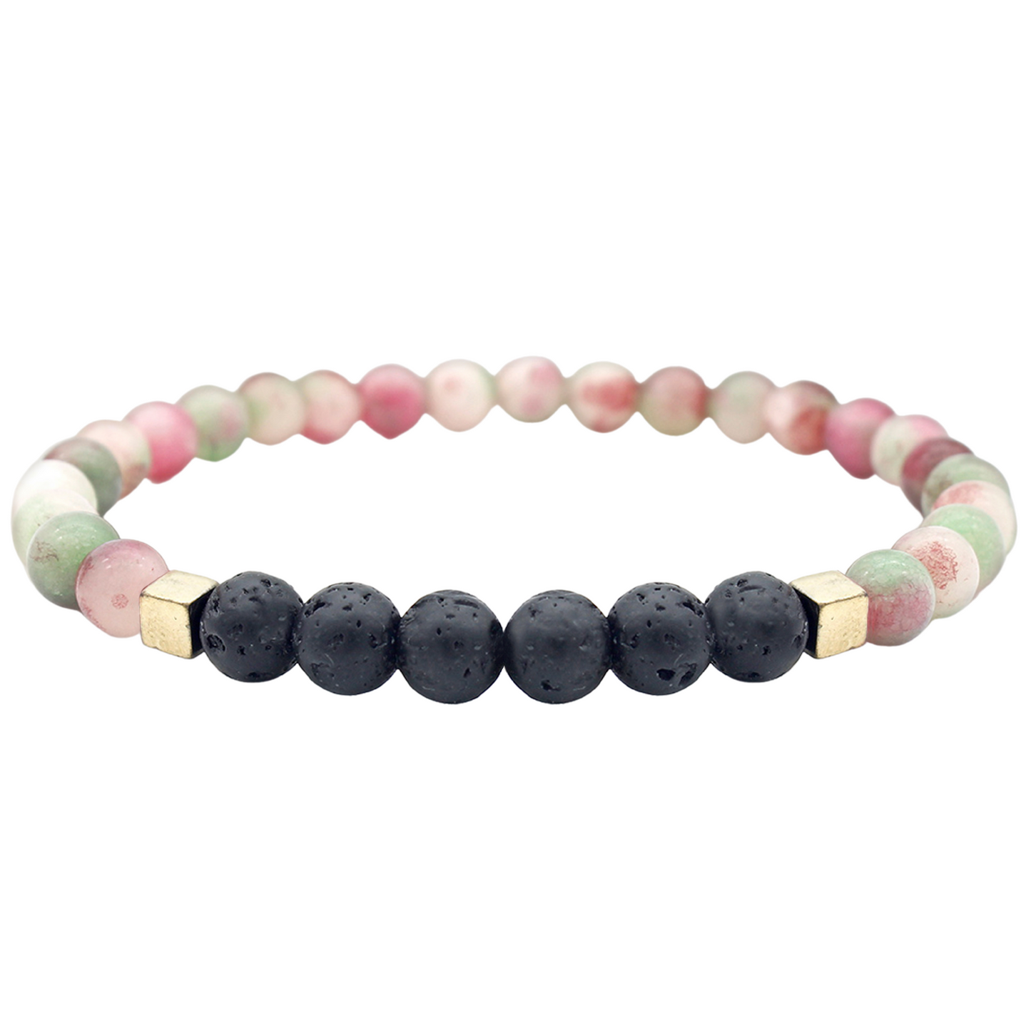 Mixed Lava Stone Chakra Diffuser Bracelet with Optional Essential Oils