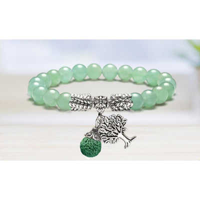 Tree of Life Bohemian Lava Diffuser Bracelet with Optional Essential Oils