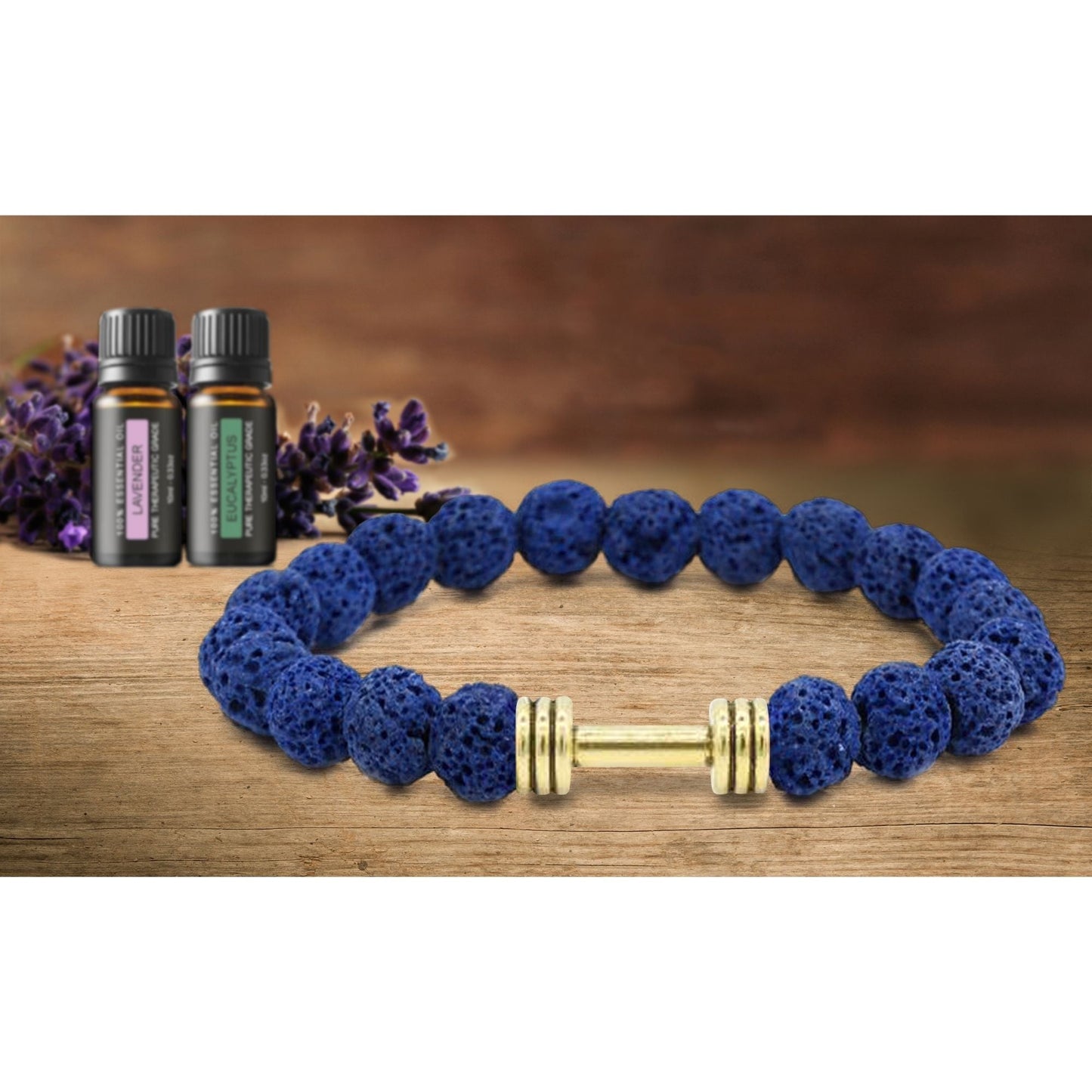 Lava Stone Super-Energy Diffuser Bracelet with Optional Essential Oils