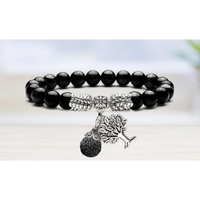 Tree of Life Bohemian Lava Diffuser Bracelet with Optional Essential Oils