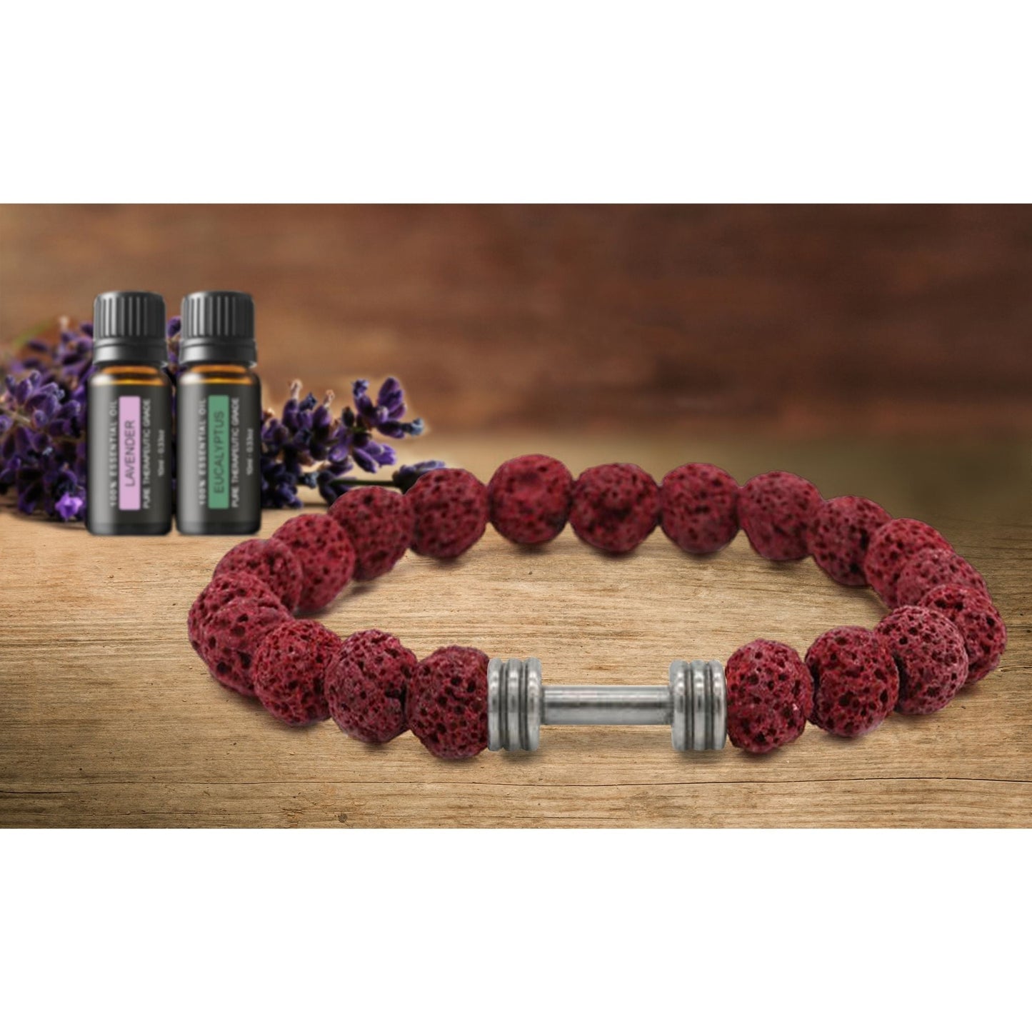 Lava Stone Super-Energy Diffuser Bracelet with Optional Essential Oils