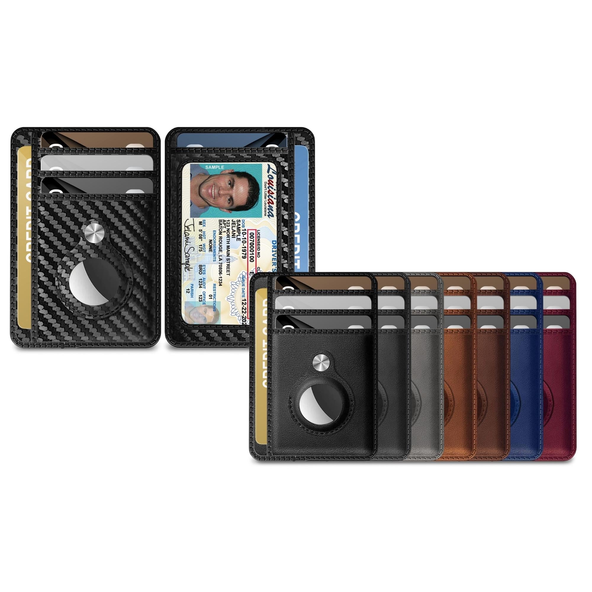 typecase Mens Wallet Card Holder: Pop Up Aluminum Case, Carbon Fiber  Leather, Smart, RFID Blocking, Slim, Minimalist, Front Pocket - 9-14 Card