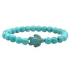 Men's Natural Stone Turtle Chakra Bracelet by Akor