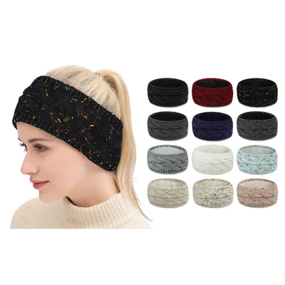 Women's Soft Winter Fleece-Lined Earband (3-Pack)