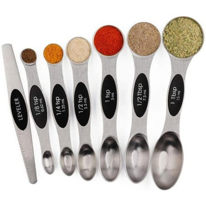 Stainless Steel Magnetic Measuring Spoons (Set of 7)