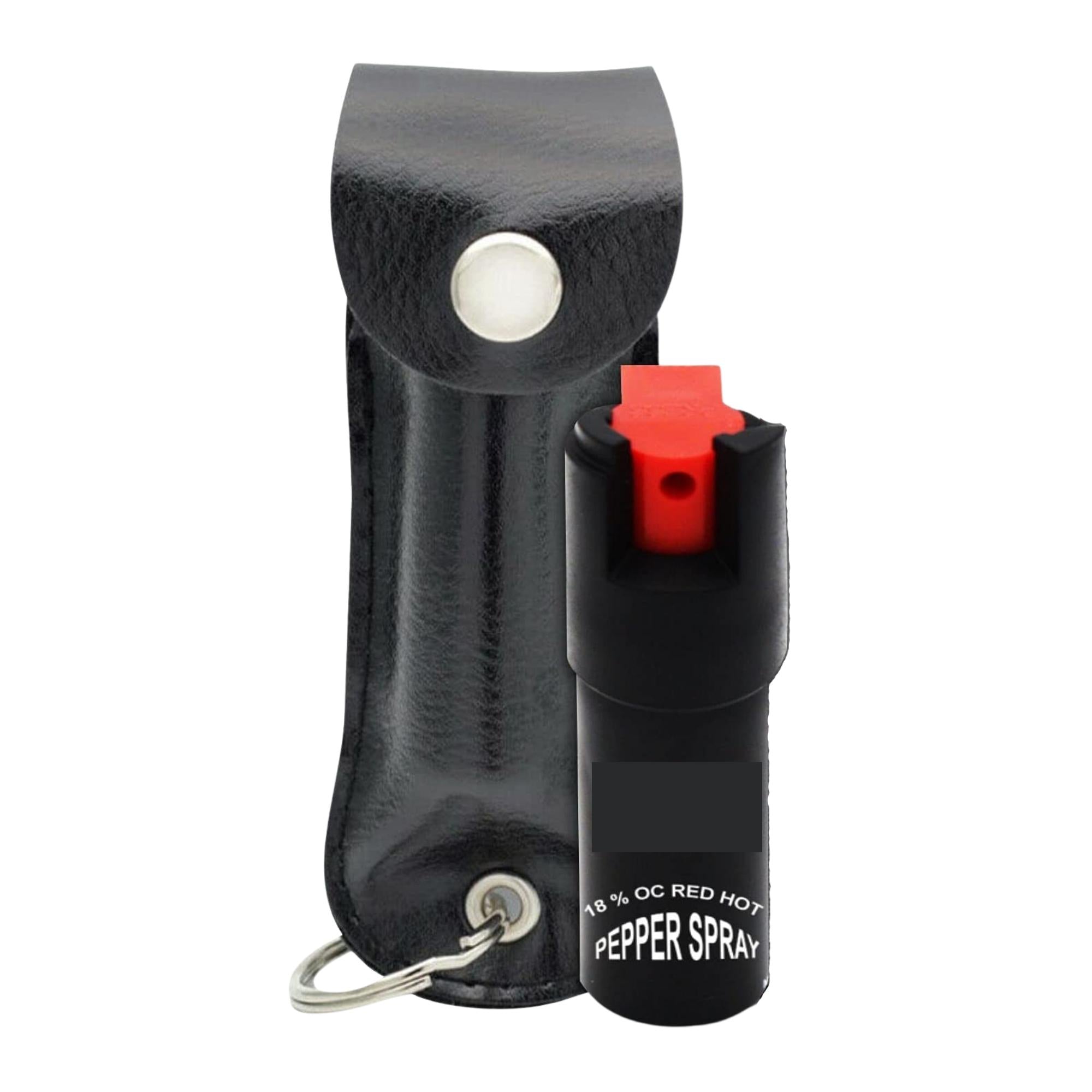 Best Self Defense Pepper Spray Tool w/ Leather Pouch Keychain for Women