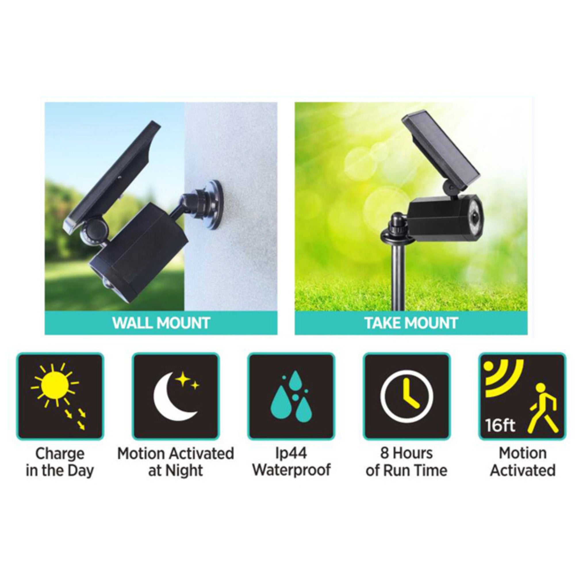 LED Solar Spotlight with Remote