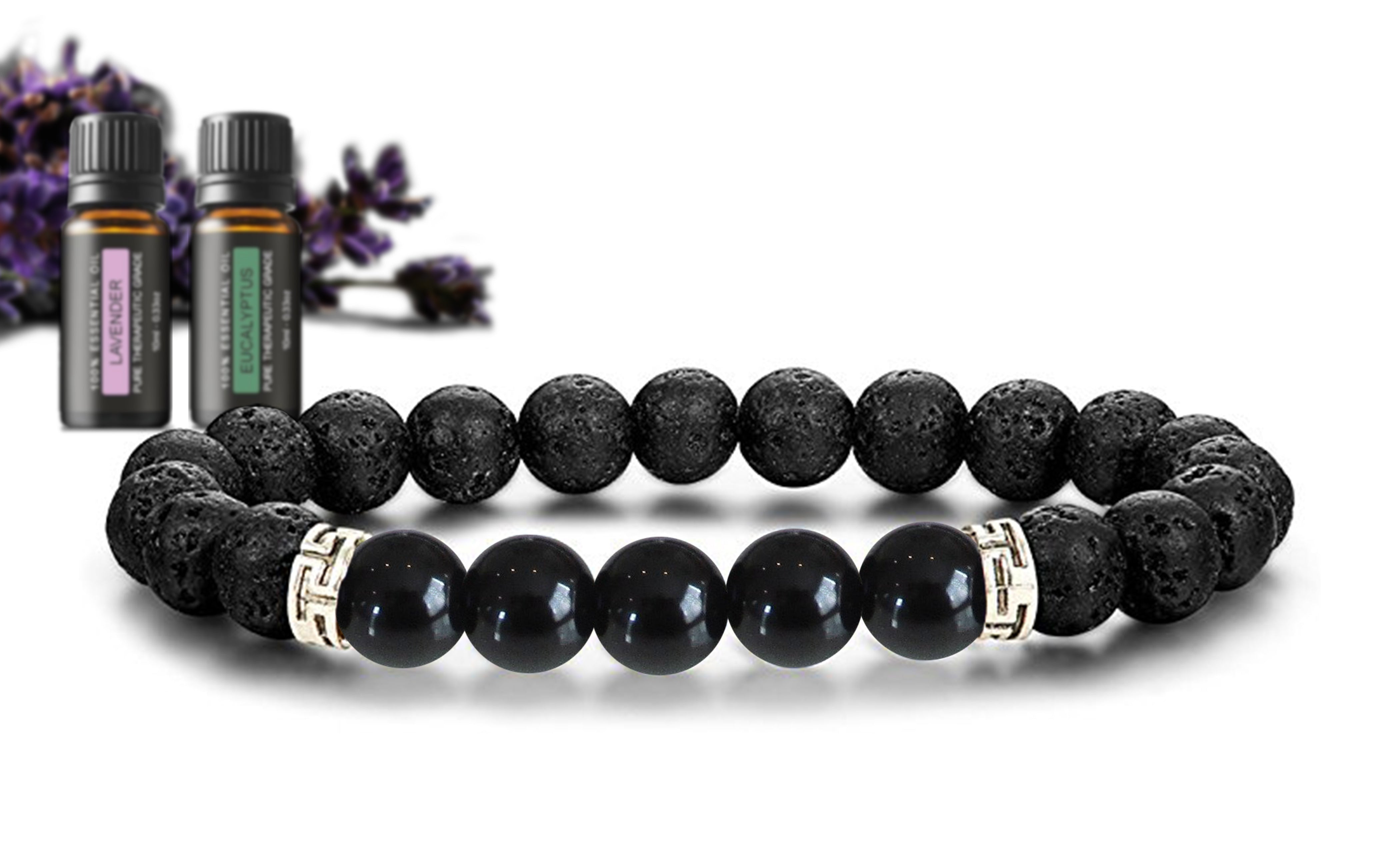Lava Stone Chakra Diffuser Bracelet with Optional Essential Oils