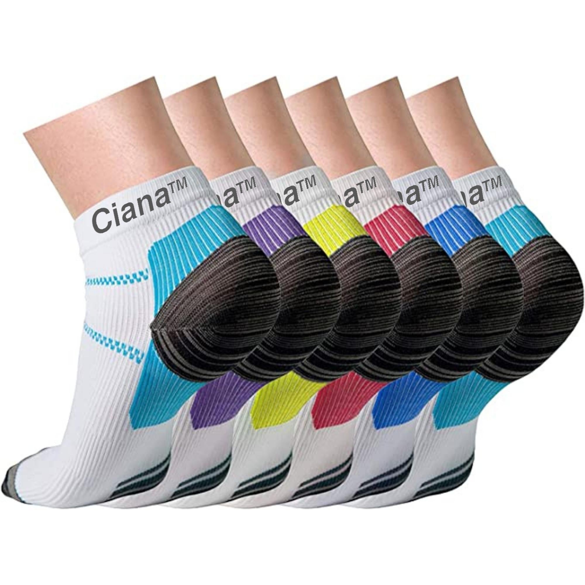 Ankle-Length Compression Socks (6-Pairs)