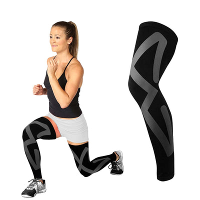 Full Knee and Calf Compression Sleeves (2-Pair)