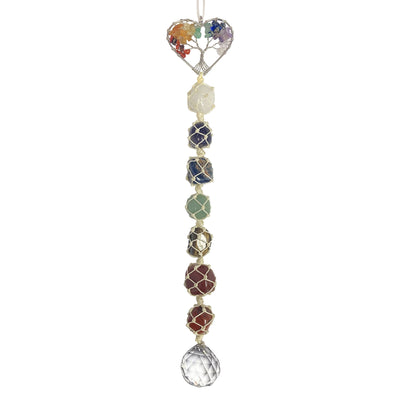 Tree of Life Healing Crystals 7 Chakra Hanging Wall Ornament