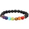 Lava Stone Chakra Diffuser Bracelet with Optional Essential Oils