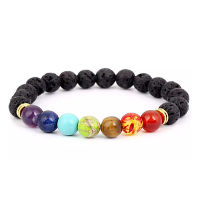 Men's Natural Stone Chakra Bracelet by Akor