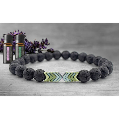 Lava Stone Diffuser Bracelet with Optional Essential Oils