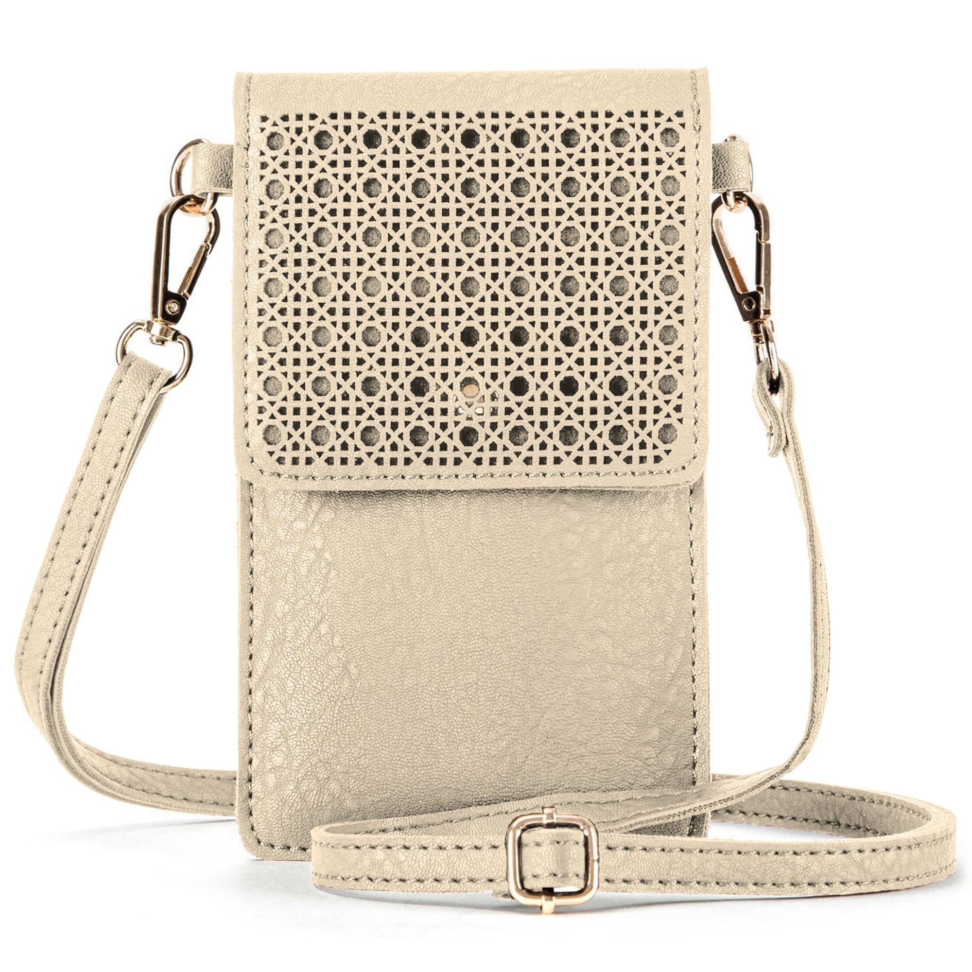 SoHo Faux Leather Cross Body Cellphone Bag