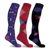 DCF Fun and Novelty Knee High Compression Socks (3-Pack)
