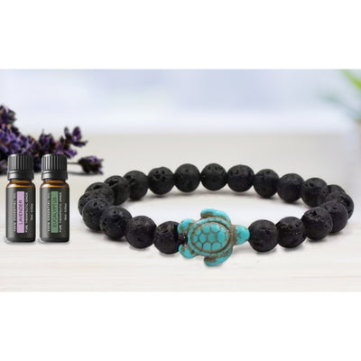 Lava Stone Chakra Diffuser Bracelet with Optional Essential Oils