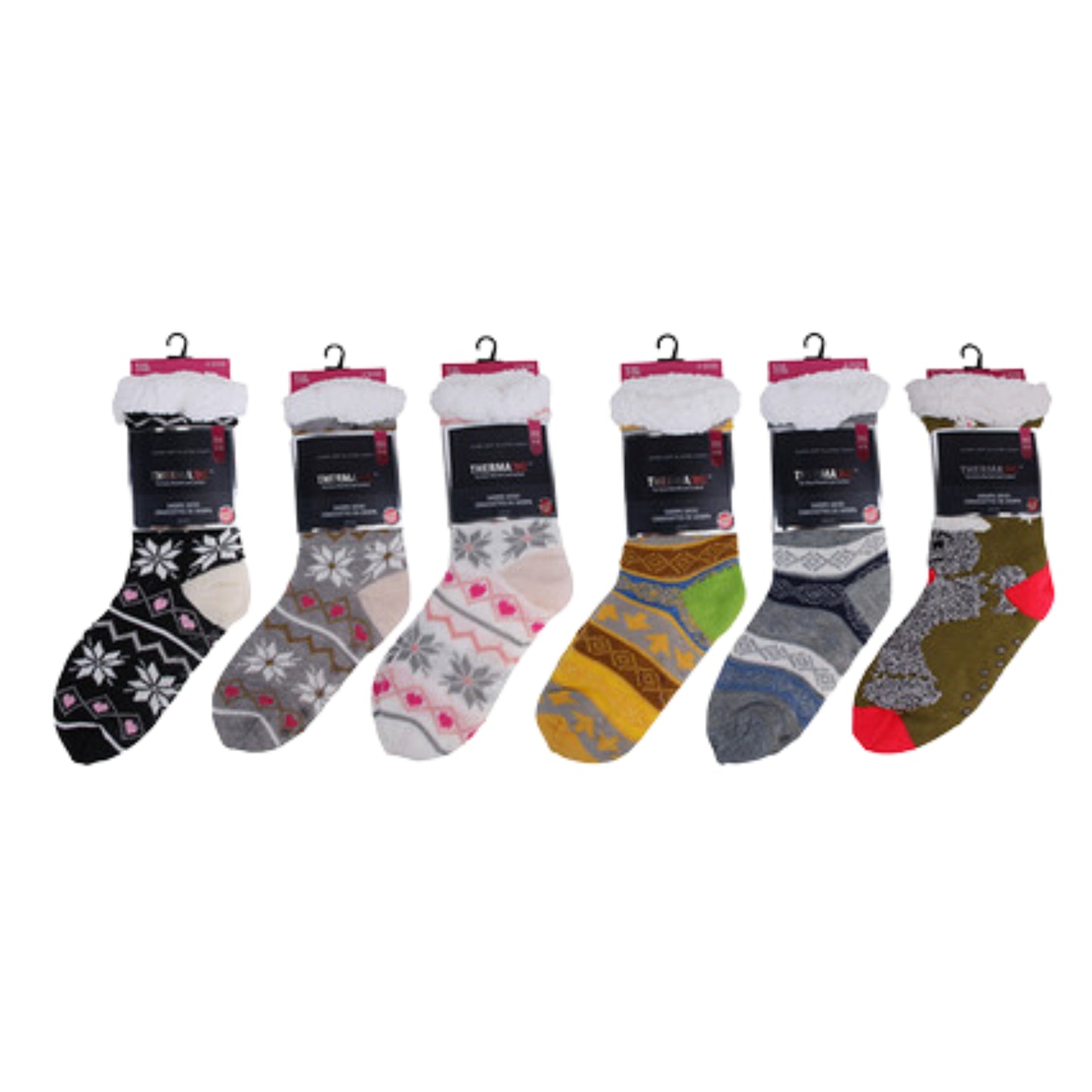 6-Piece Sherpa Socks Assorted