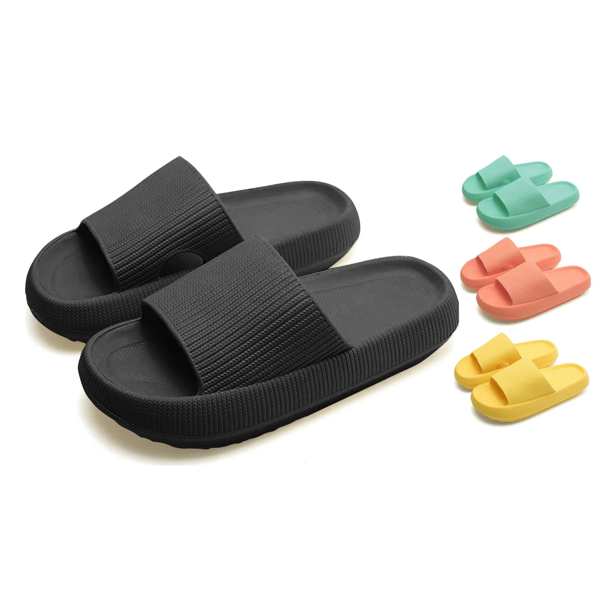 Comfy Non-Slip Cushioned Thick Sole Slippers for Indoor and Outdoor