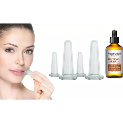 Facial Cupping With Retinol Serum