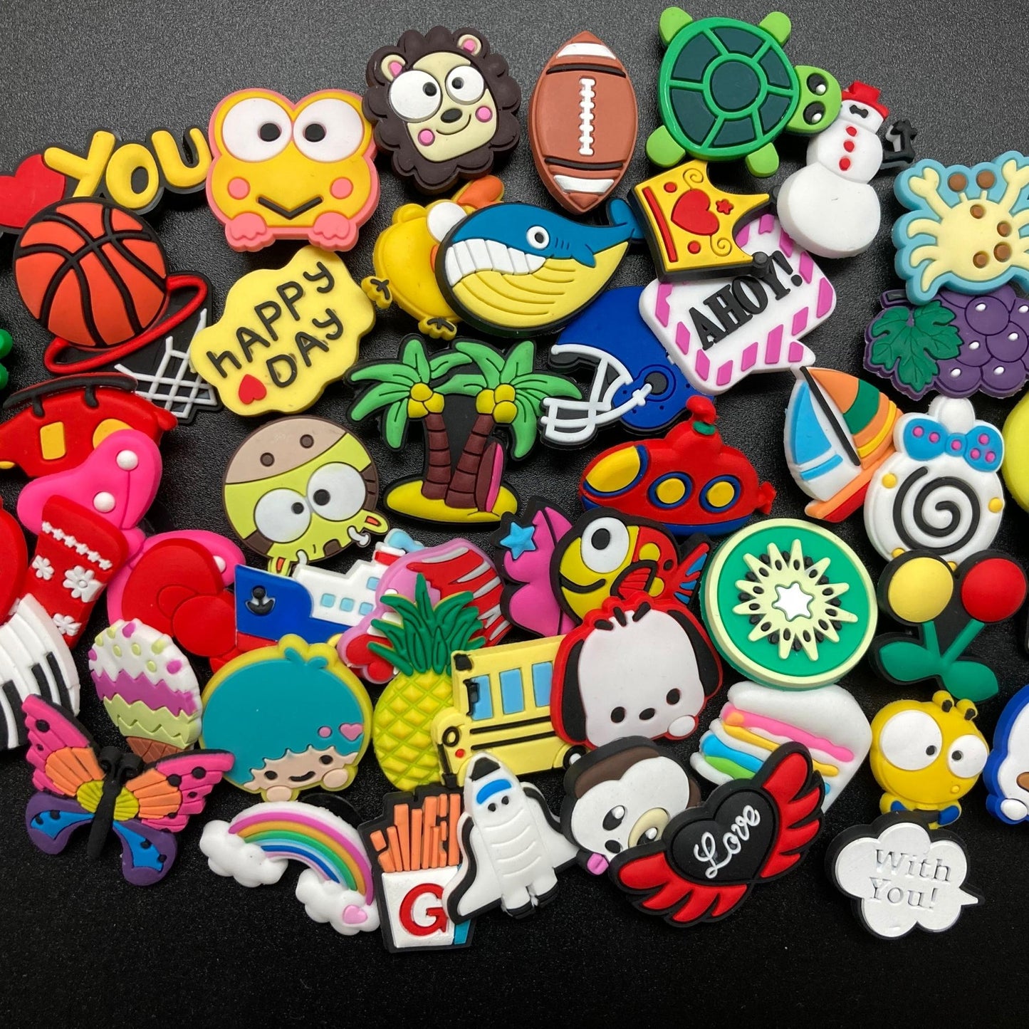 25, 50, or 100 Pack: Random Charms for Shoes