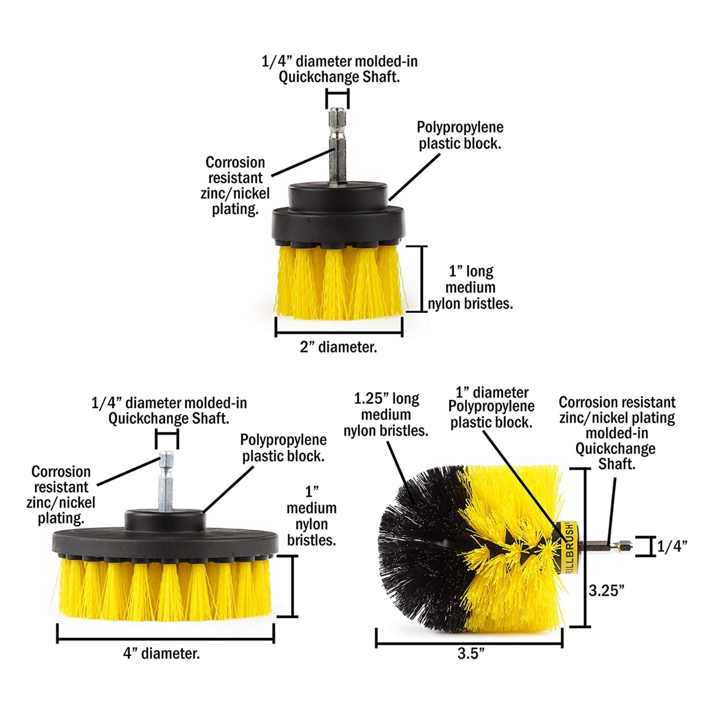 All Purpose Power Scrubber Drill Brush Set