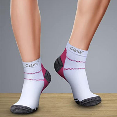 Ankle-Length Compression Socks (6-Pairs)