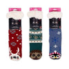 3-Piece Sherpa Socks w/ Non-slip Bottom Animals