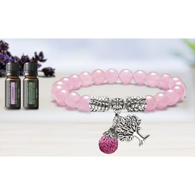 Tree of Life Bohemian Lava Diffuser Bracelet with Optional Essential Oils