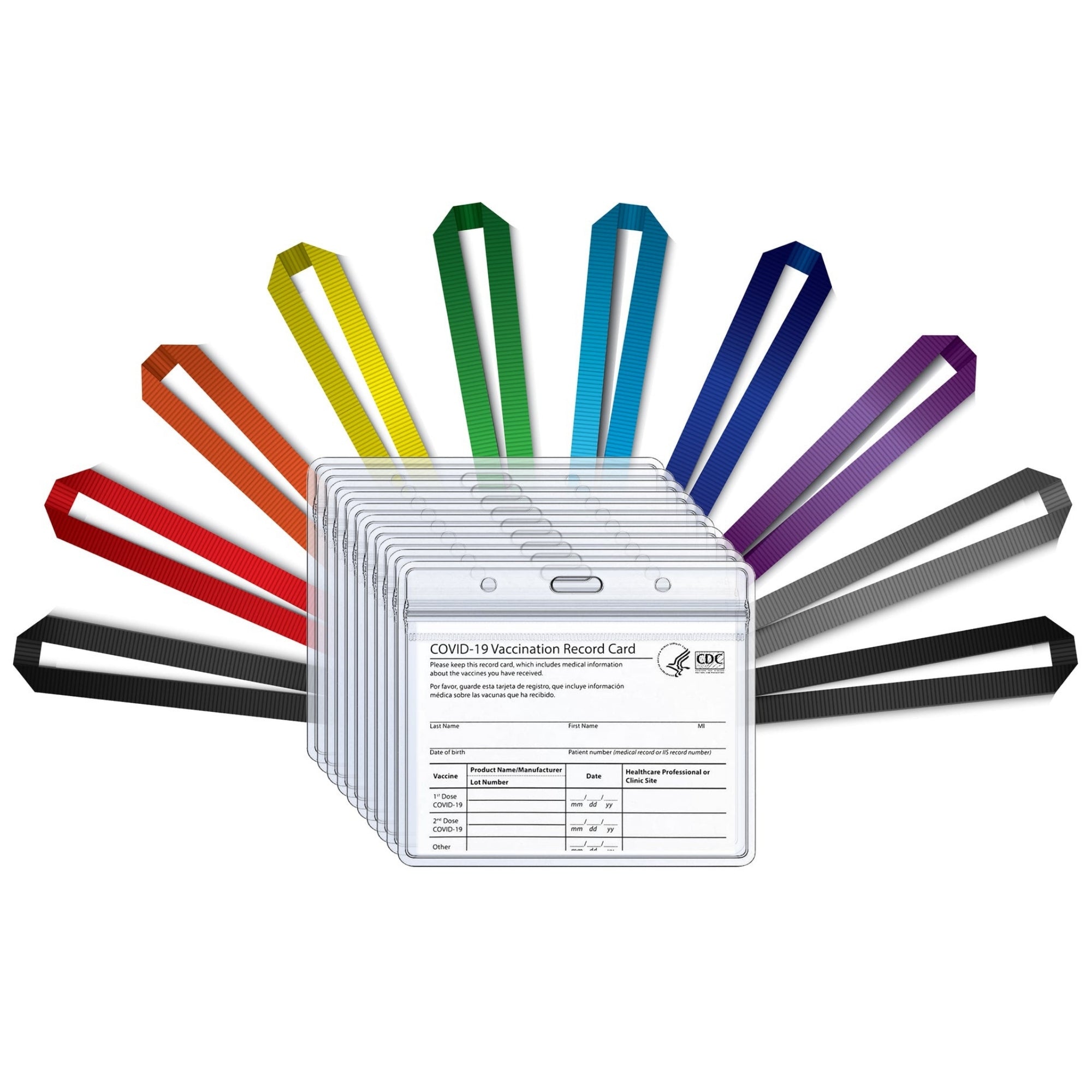 10-Pack Waterproof Clear CDC Vaccination Card Holder, 4" x 3" Immunization Card Protector Sleeve, Durable Plastic Wallet