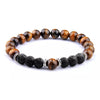 Tiger Eye Lava Hematite Bracelet by Akor