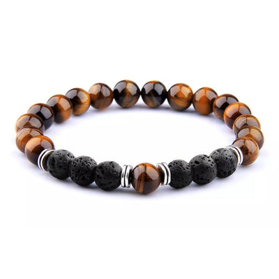 Tiger Eye Lava Hematite Bracelet by Akor