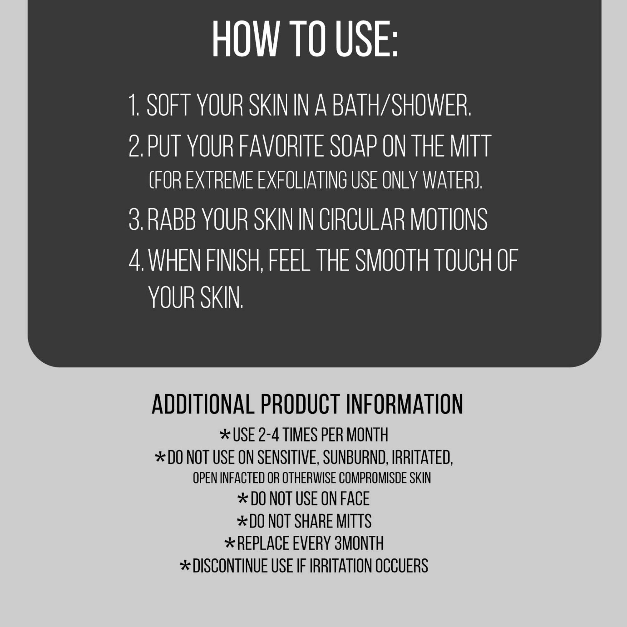 Deep Exfoliating Gloves Body Scrub For Dead Skin Remover