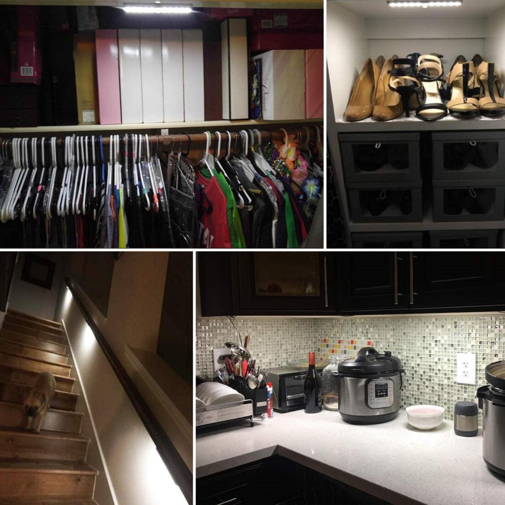 10 LED Motion Sensor Stick-On Light Bar (3 Pack)