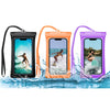 Multipack Waterproof Cellphone Pouch with Neck Cord (3-Pack)