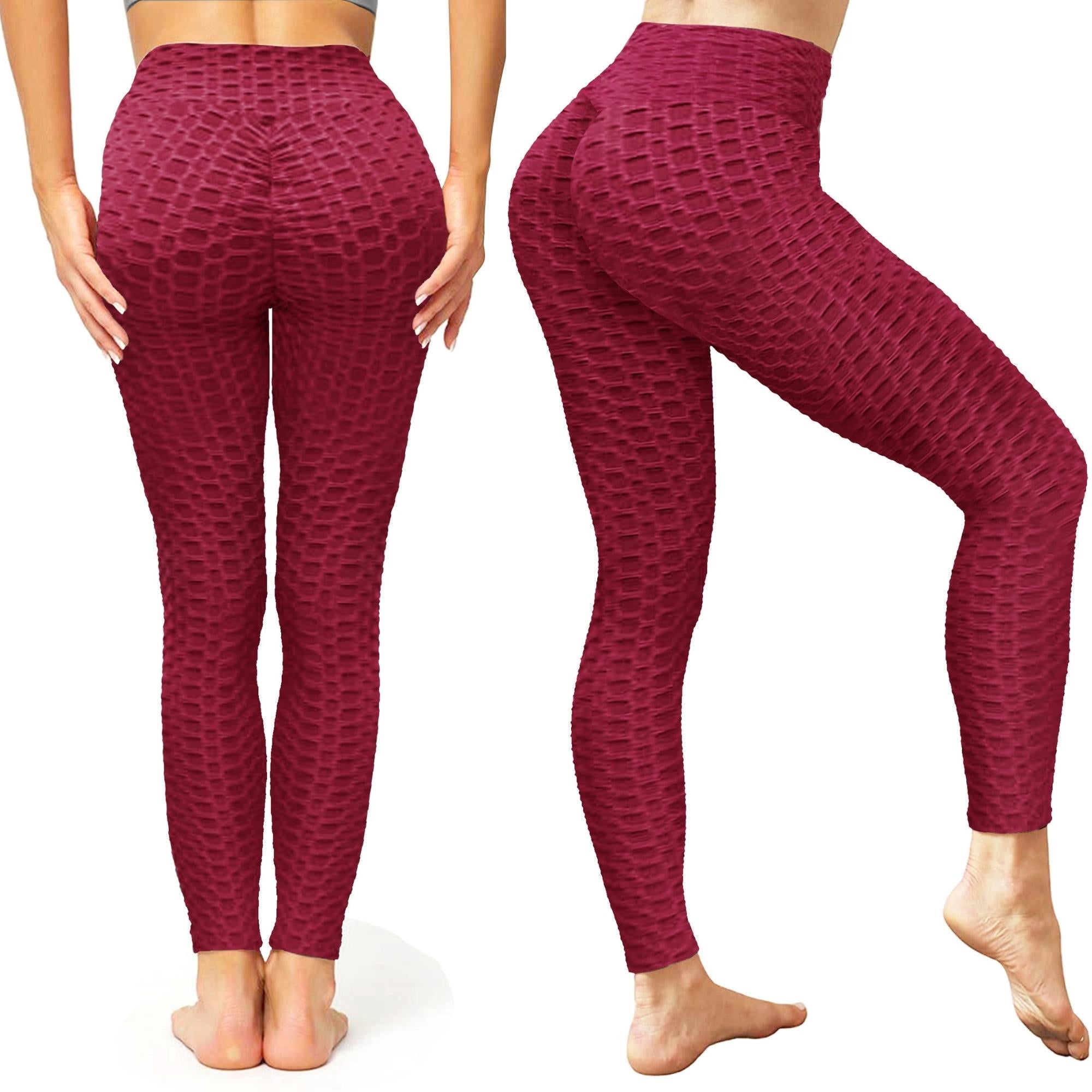 Women's Ruched High-Waist Leggings for Tummy Control & Yoga