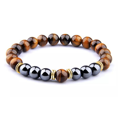 Tiger Eye Lava Hematite Bracelet by Akor