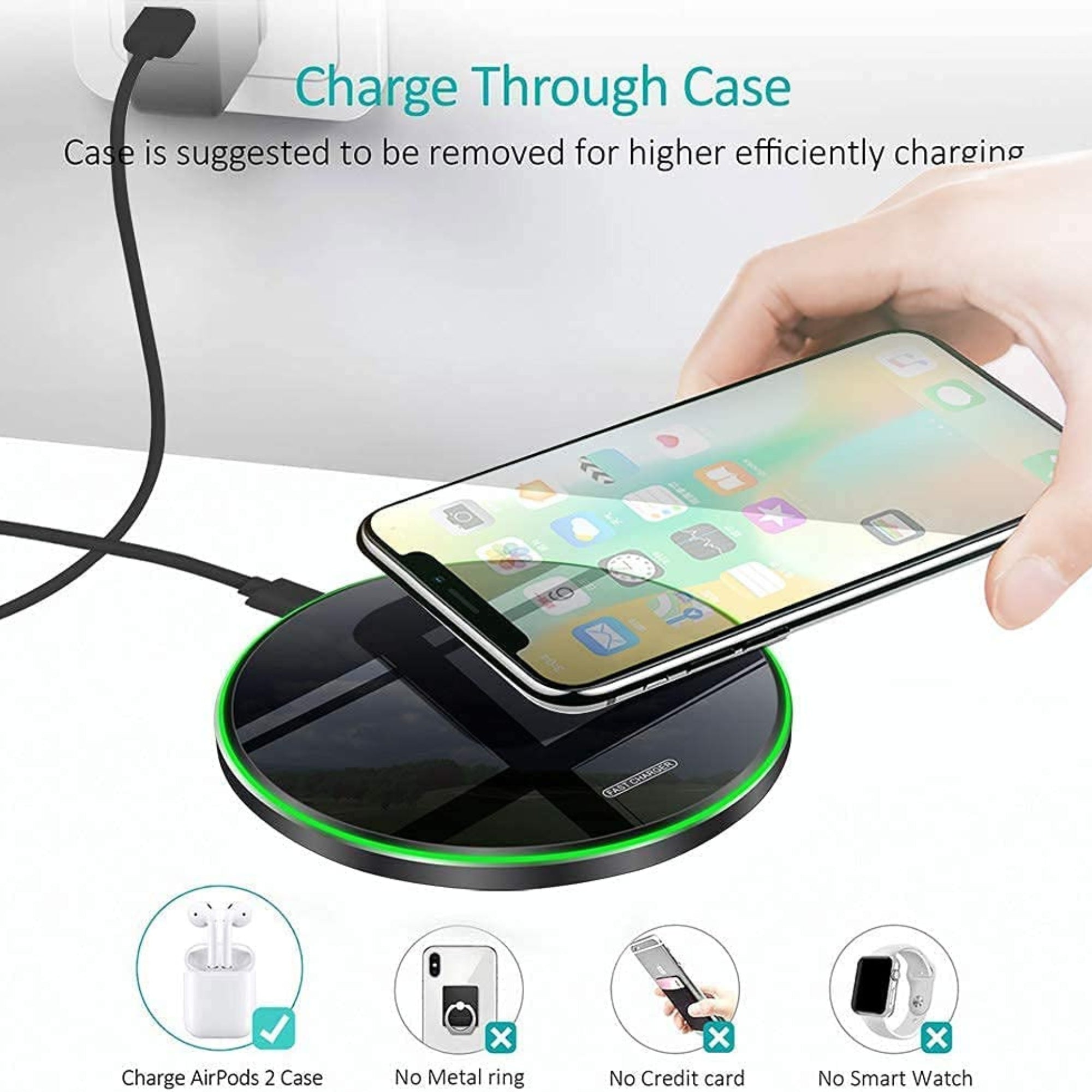 Wireless Fast Charger USB-C Port 30W