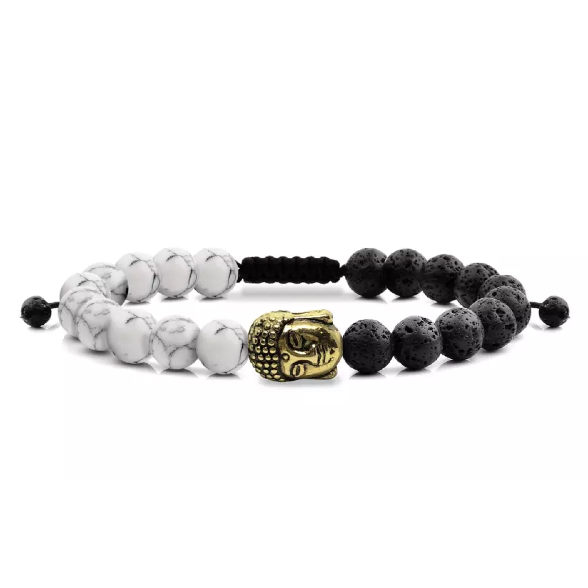 Men's Natural Stone Buddha Bracelet by Akor